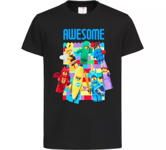 Дитяча футболка Lego Awesome Чорний фото