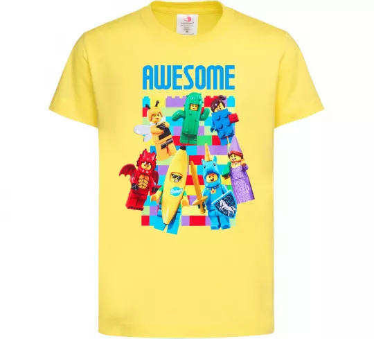 Дитяча футболка Lego Awesome Лимонний фото