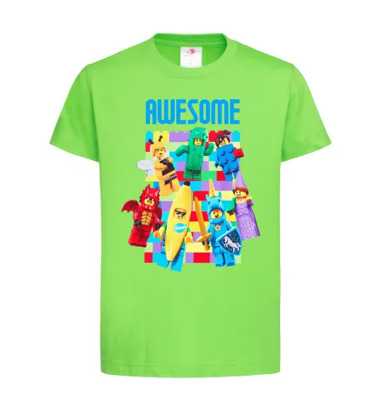 Дитяча футболка Lego Awesome Лаймовий фото