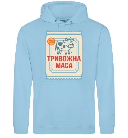 Мужская толстовка (худи) Тривожна маса Голубой фото