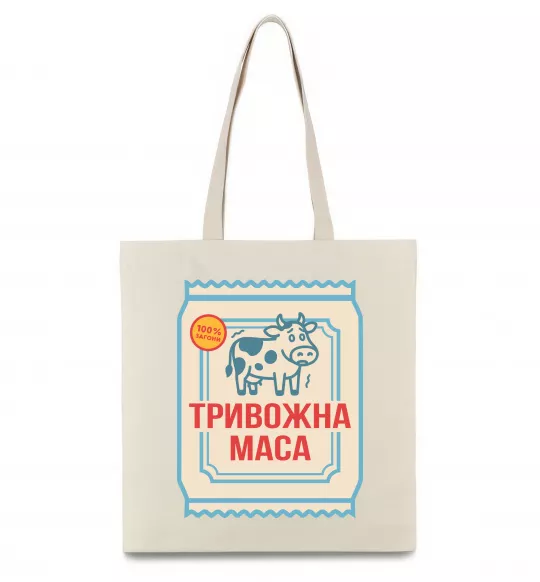 Эко-сумка Тривожна маса Бежевый фото
