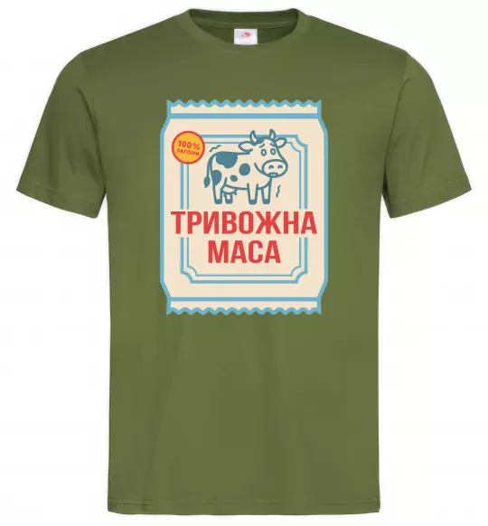 Чоловіча футболка Тривожна маса Оливковий фото