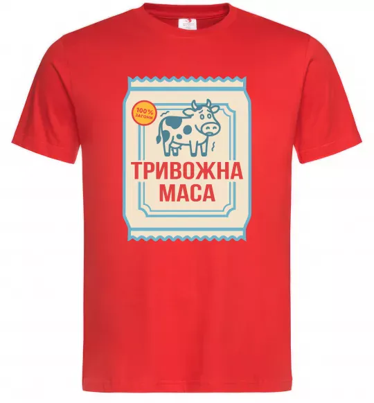 Чоловіча футболка Тривожна маса Червоний фото