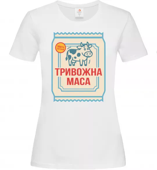 Жіноча футболка Тривожна маса Білий фото