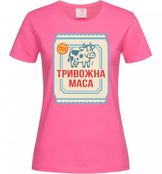 Жіноча футболка Тривожна маса Яскраво-рожевий фото