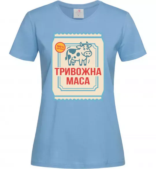 Жіноча футболка Тривожна маса Блакитний фото