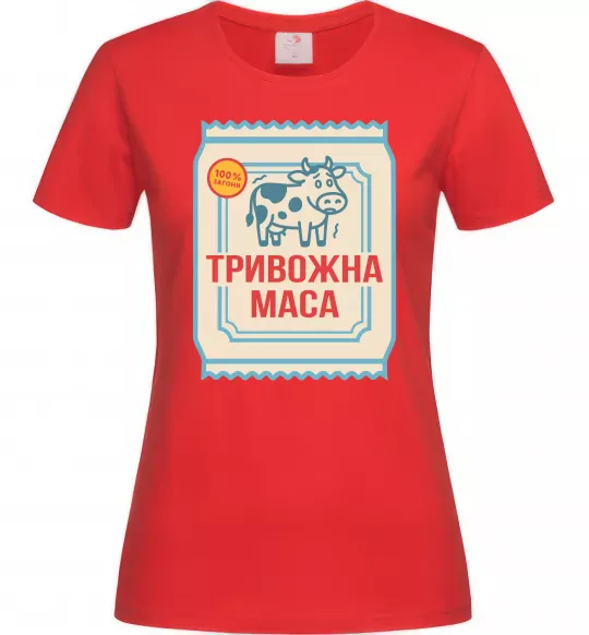 Жіноча футболка Тривожна маса Червоний фото