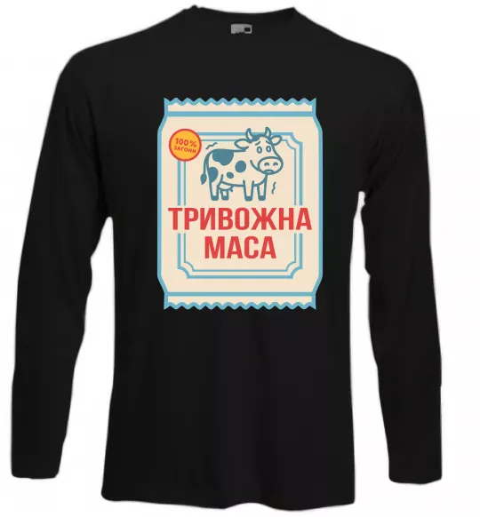 Лонгслів Тривожна маса Чорний фото