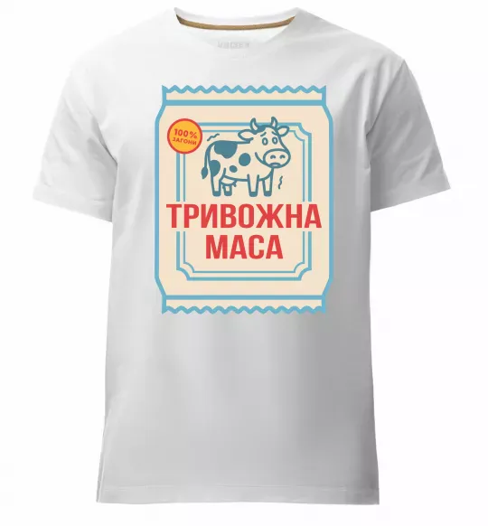 Чоловіча преміум футболка Тривожна маса Білий фото