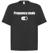 Футболка Оверсайз Pregnancy mode on Чорний фото