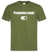 Чоловіча футболка Pregnancy mode on Оливковий фото