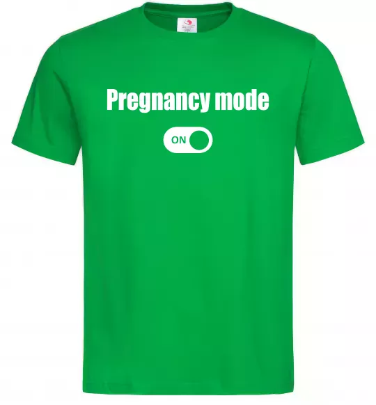 Чоловіча футболка Pregnancy mode on Зелений фото