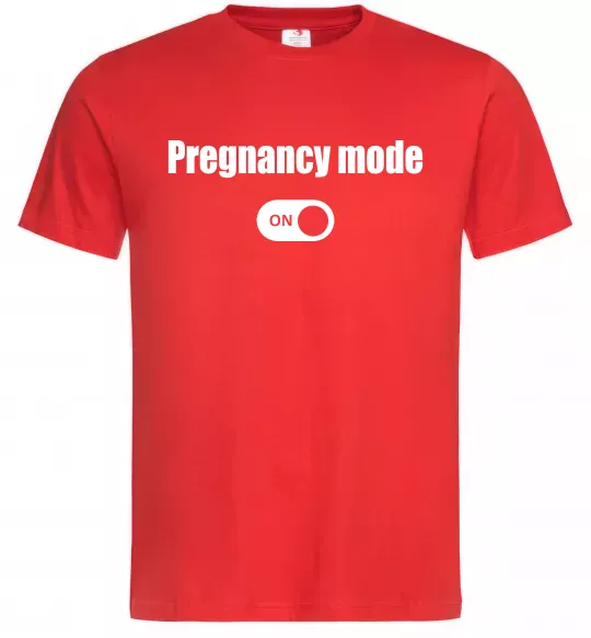 Чоловіча футболка Pregnancy mode on Червоний фото