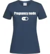 Жіноча футболка Pregnancy mode on Темно-синій фото