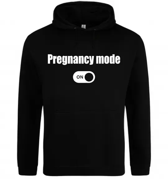 Жіноча толстовка (худі) Pregnancy mode on Чорний фото