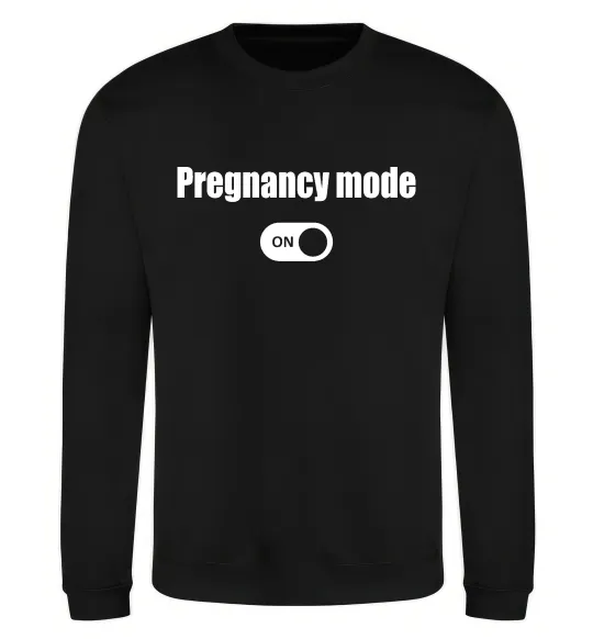 Свитшот Pregnancy mode on Черный фото