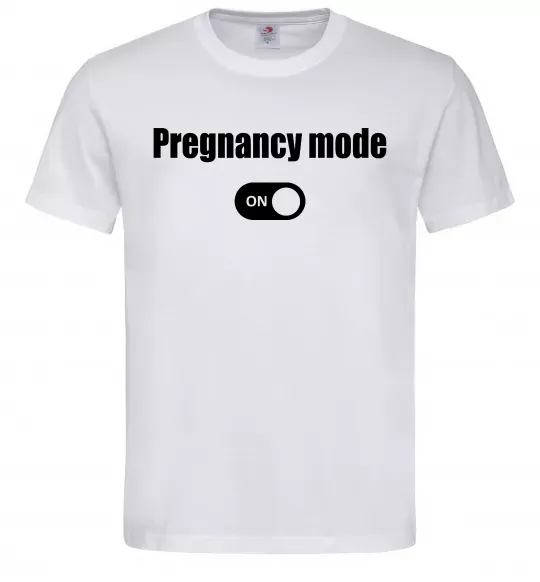 Чоловіча футболка Pregnancy mode on Білий фото