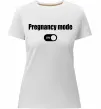 Женская премиум футболка Pregnancy mode on Белый фото