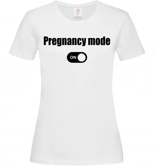 Жіноча футболка Pregnancy mode on Білий фото