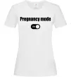 Жіноча футболка Pregnancy mode on Білий фото