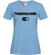 Жіноча футболка Pregnancy mode on Блакитний фото
