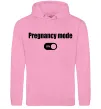 Женская толстовка (худи) Pregnancy mode on Розовый фото