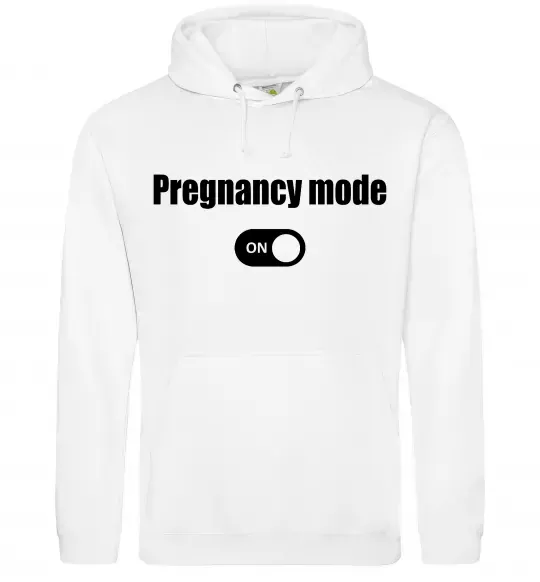 Жіноча толстовка (худі) Pregnancy mode on Білий фото