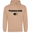 Жіноча толстовка (худі) Pregnancy mode on Пісочний фото