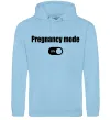 Женская толстовка (худи) Pregnancy mode on Голубой фото