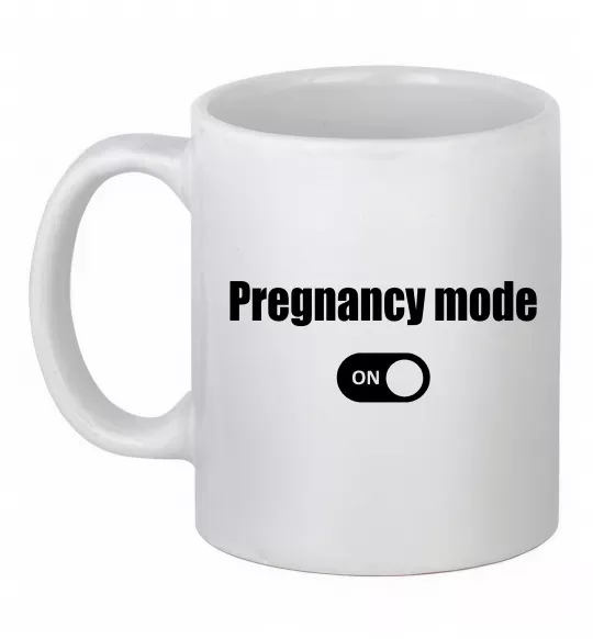 Чашка керамическая Pregnancy mode on Белый фото