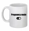 Чашка керамическая Pregnancy mode on Белый фото