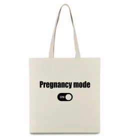 Эко-сумка Pregnancy mode on Бежевый фото