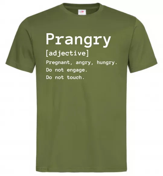 Мужская футболка Prangry Оливковый фото