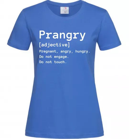 Жіноча футболка Prangry Яскраво-синій фото