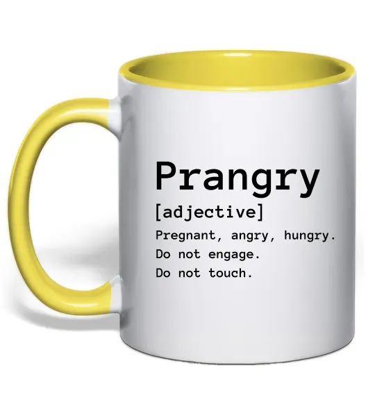 Чашка с цветной ручкой Prangry Лимонный фото