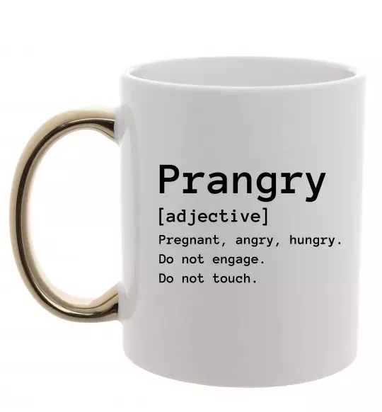 Чашка с цветной ручкой Prangry Золото фото