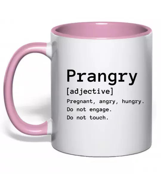 Чашка с цветной ручкой Prangry Нежно розовый фото