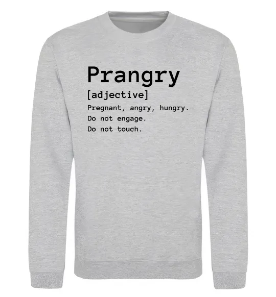 Свитшот Prangry Серый меланж фото