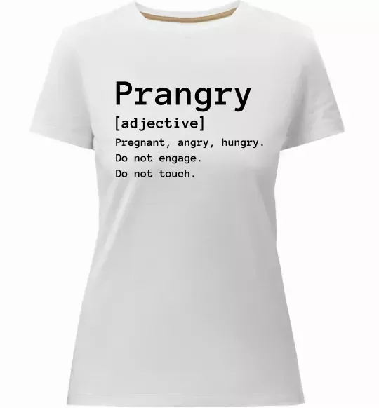 Женская премиум футболка Prangry Белый фото