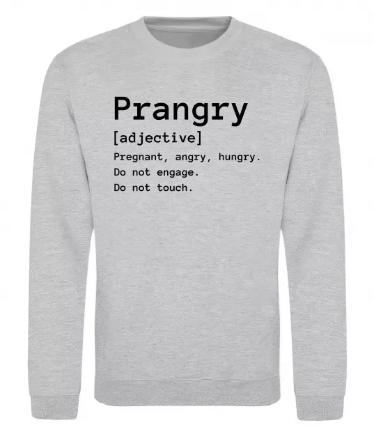 Свитшот Prangry Серый меланж фото