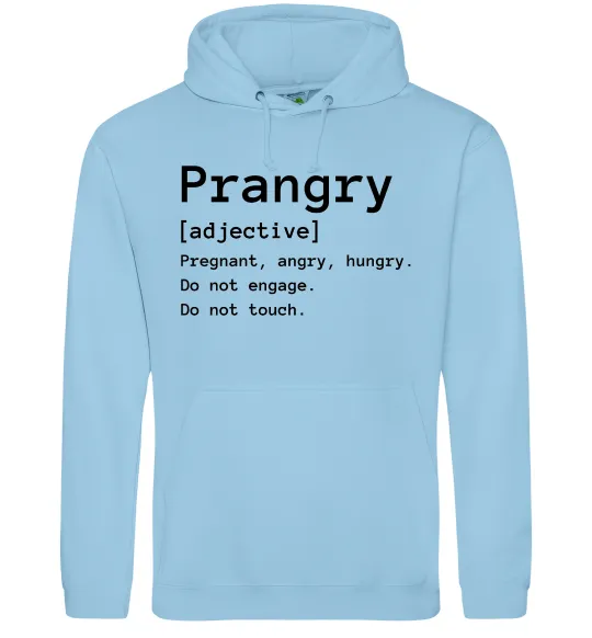 Женская толстовка (худи) Prangry Голубой фото