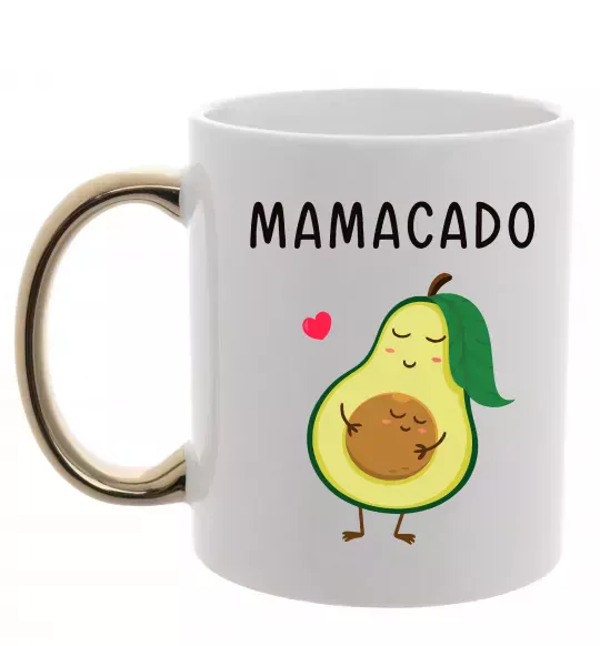 Чашка з кольоровою ручкою Mamacado Золото фото