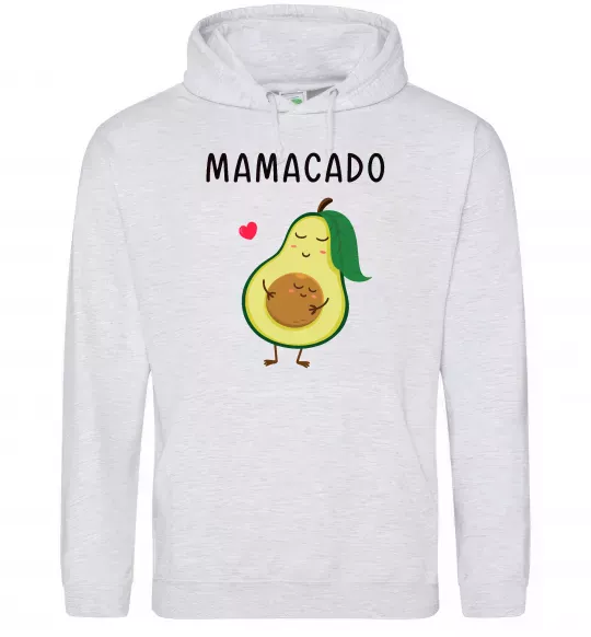 Женская толстовка (худи) Mamacado Серый меланж фото