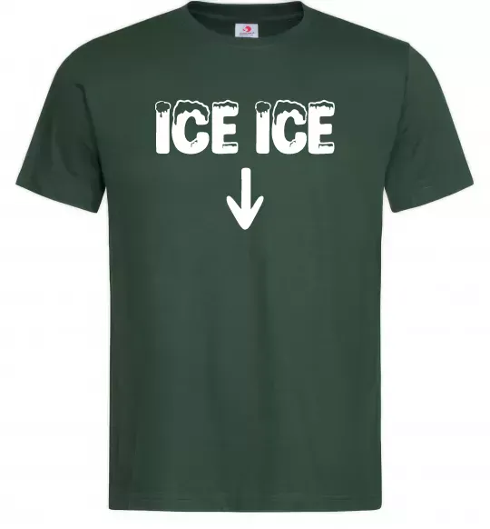 Чоловіча футболка Ice ice Темно-зелений фото