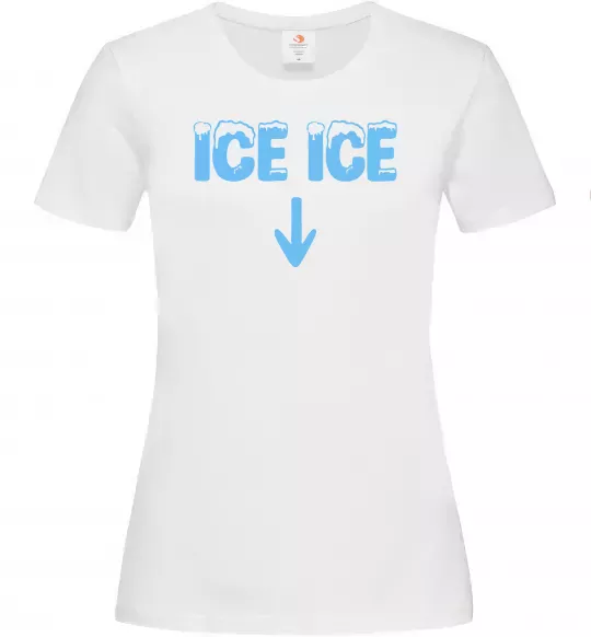 Женская футболка Ice ice Белый фото