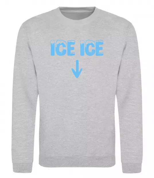 Світшот Ice ice Сірий меланж фото