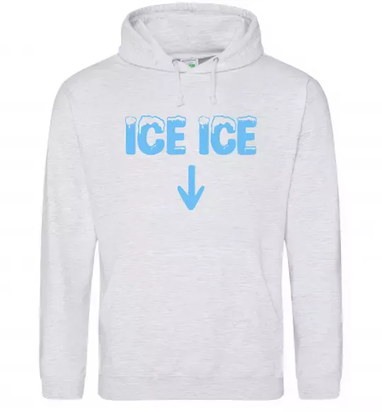 Женская толстовка (худи) Ice ice Серый меланж фото