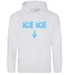 Женская толстовка (худи) Ice ice Серый меланж фото