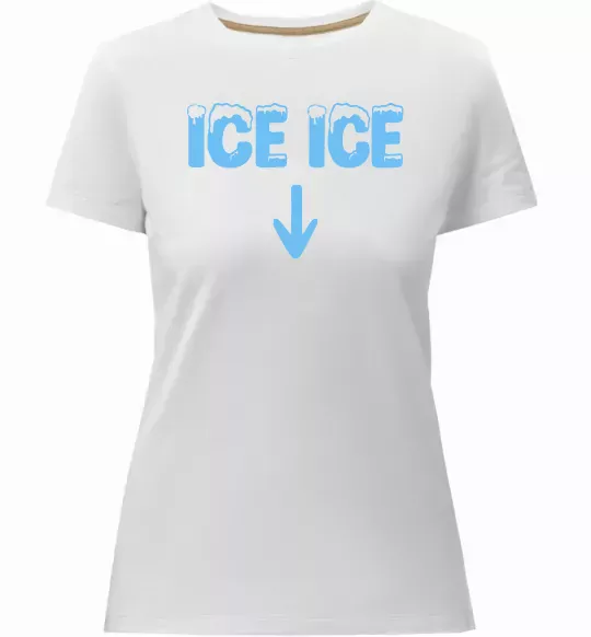 Жіноча преміум футболка Ice ice Білий фото