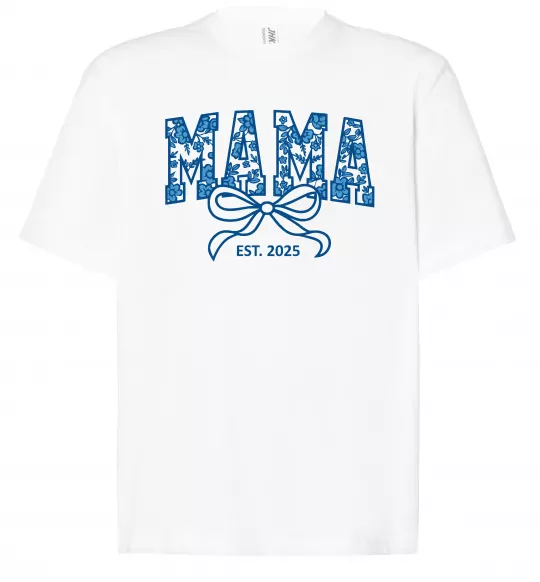 Футболка Оверсайз Mama est.date Білий фото